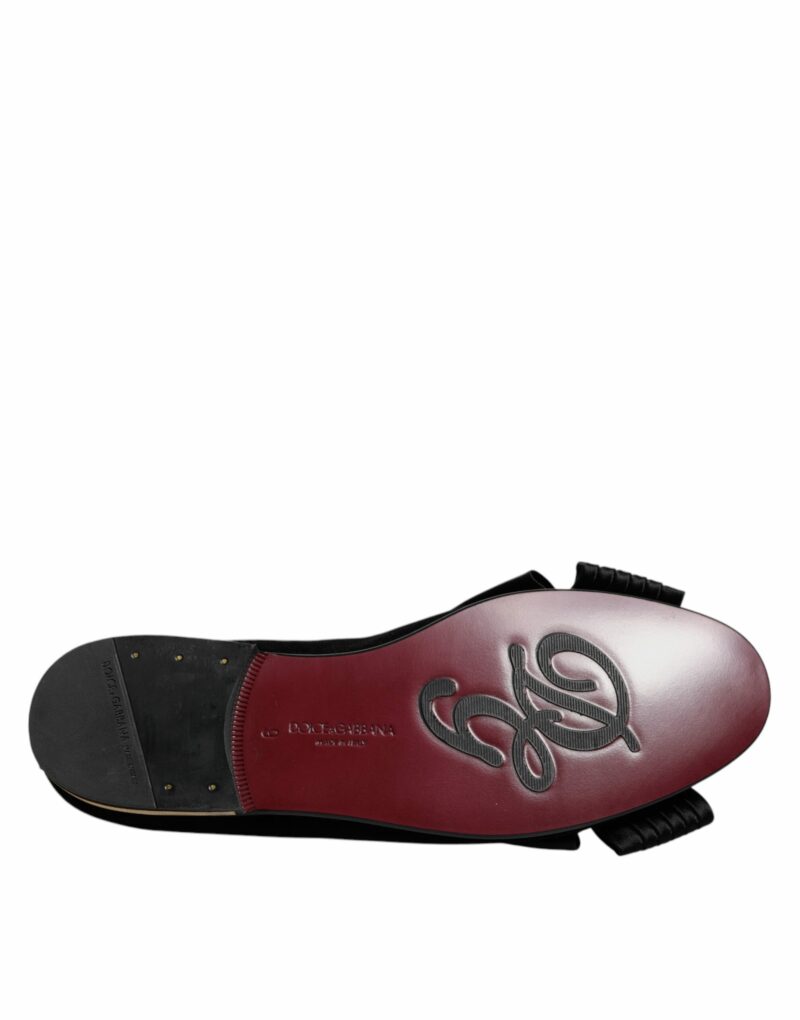 Dolce & Gabbana Black Crystal Flats Men Loafers Dress Shoes - Image 7
