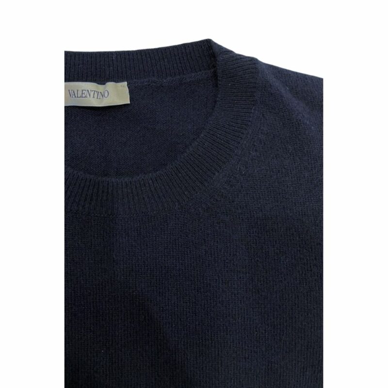 Valentino Blue Virgin Wool Men Sweater - Image 3
