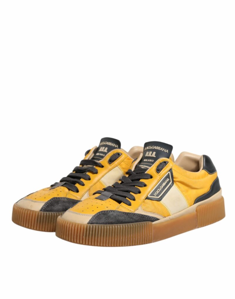 Dolce & Gabbana Multicolor Leather DNA Sneakers Shoes - Image 4
