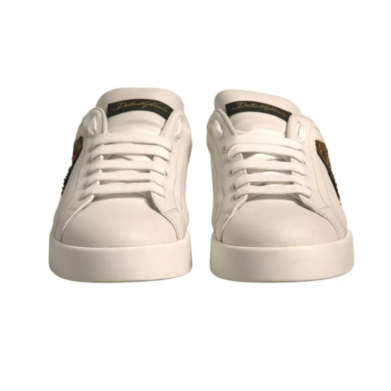 Dolce & Gabbana White Crown Patch Portofino Sneakers Shoes (Copy) - Image 6