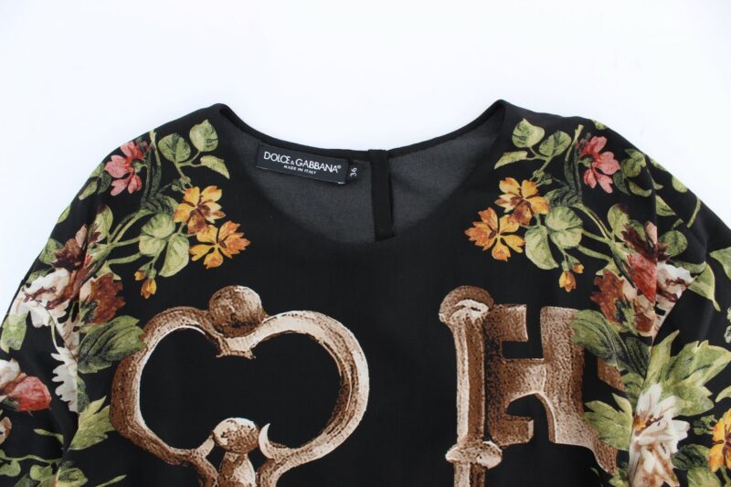 Dolce & Gabbana Elegant Medieval Print Silk Blouse - Image 6