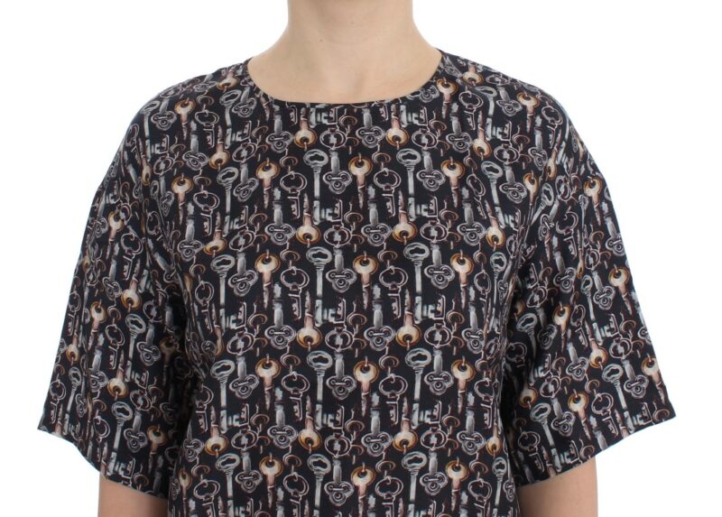 Dolce & Gabbana Enchanted Sicily Silk Blouse with Key Print - Image 5