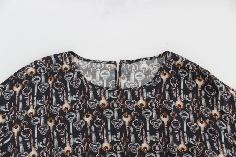 Dolce & Gabbana Enchanted Sicily Silk Blouse with Key Print - Image 6