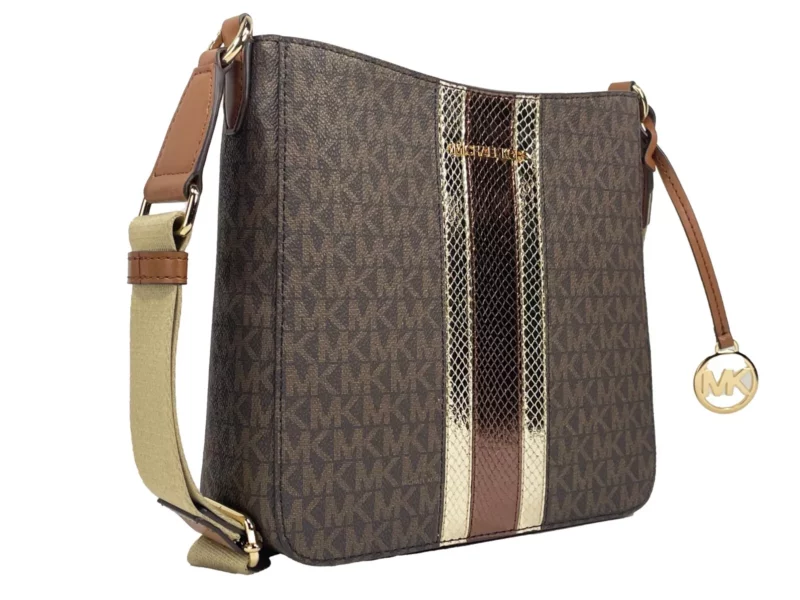Michael Kors Jet Set Small Messenger Crossbody Bag Brown - Image 2