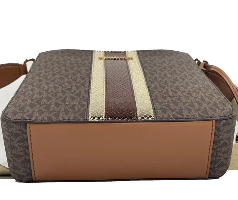 Michael Kors Jet Set Small Messenger Crossbody Bag Brown - Image 4