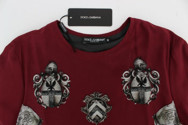 Dolce & Gabbana Enchanted Sicily Silk Blouse with Knight Print - Image 6