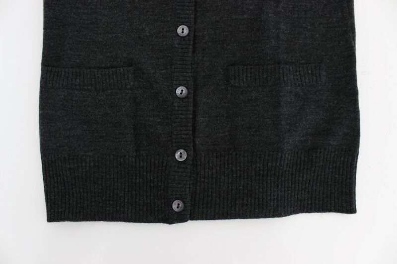 Dolce & Gabbana Elegant Gray Wool Cardigan Sweater - Image 7