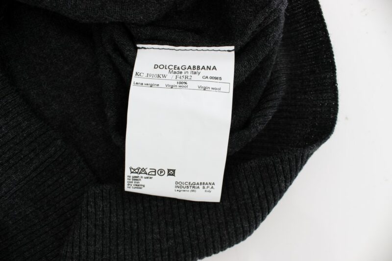 Dolce & Gabbana Elegant Gray Wool Cardigan Sweater - Image 8