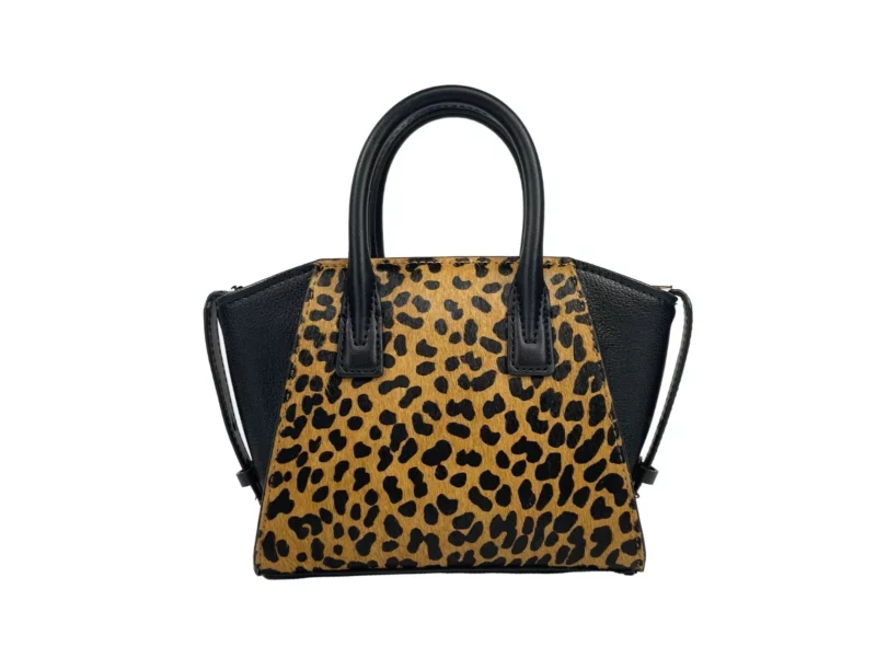 Michael Kors Avril XS Black Cheetah Satchel Crossbody Bag Purse - Image 4