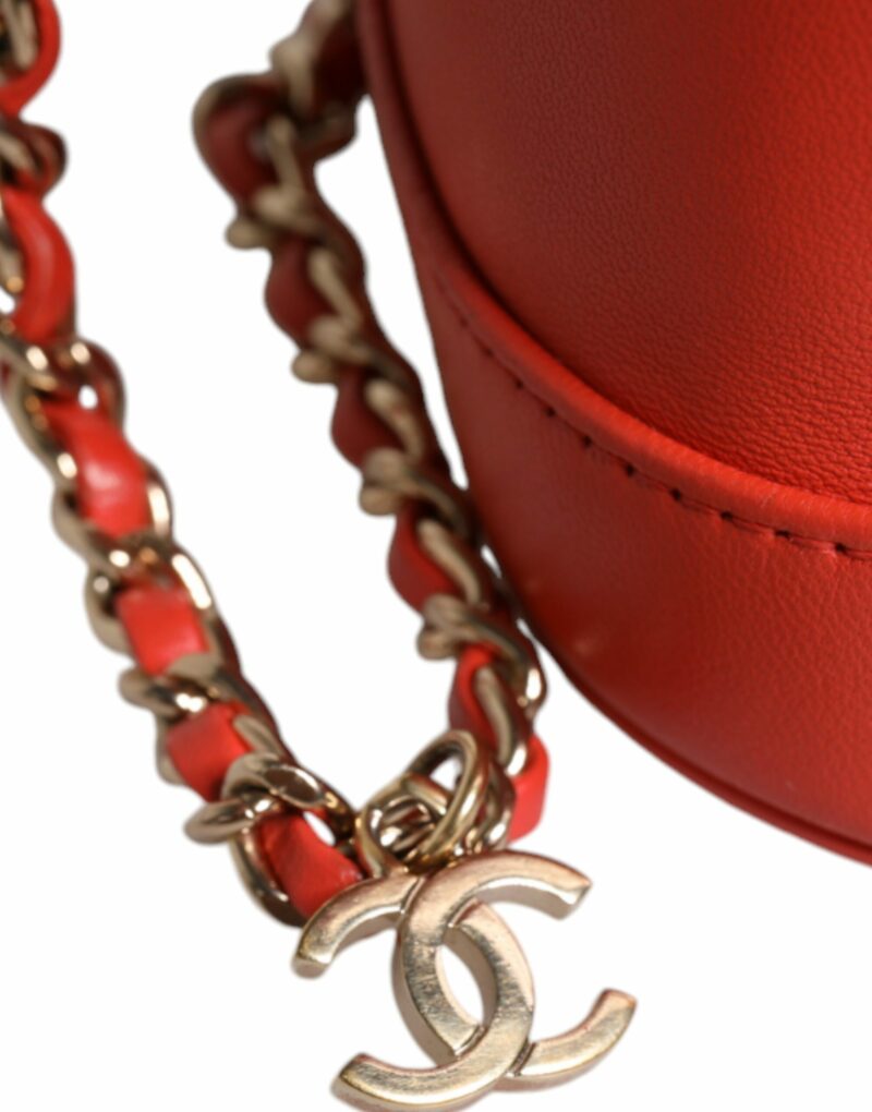 Chanel Orange Coco Mark Vanity Chain Shoulder Hand Purse - Image 7