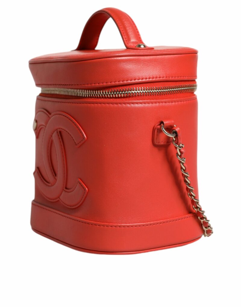 Chanel Orange Coco Mark Vanity Chain Shoulder Hand Purse - Image 3