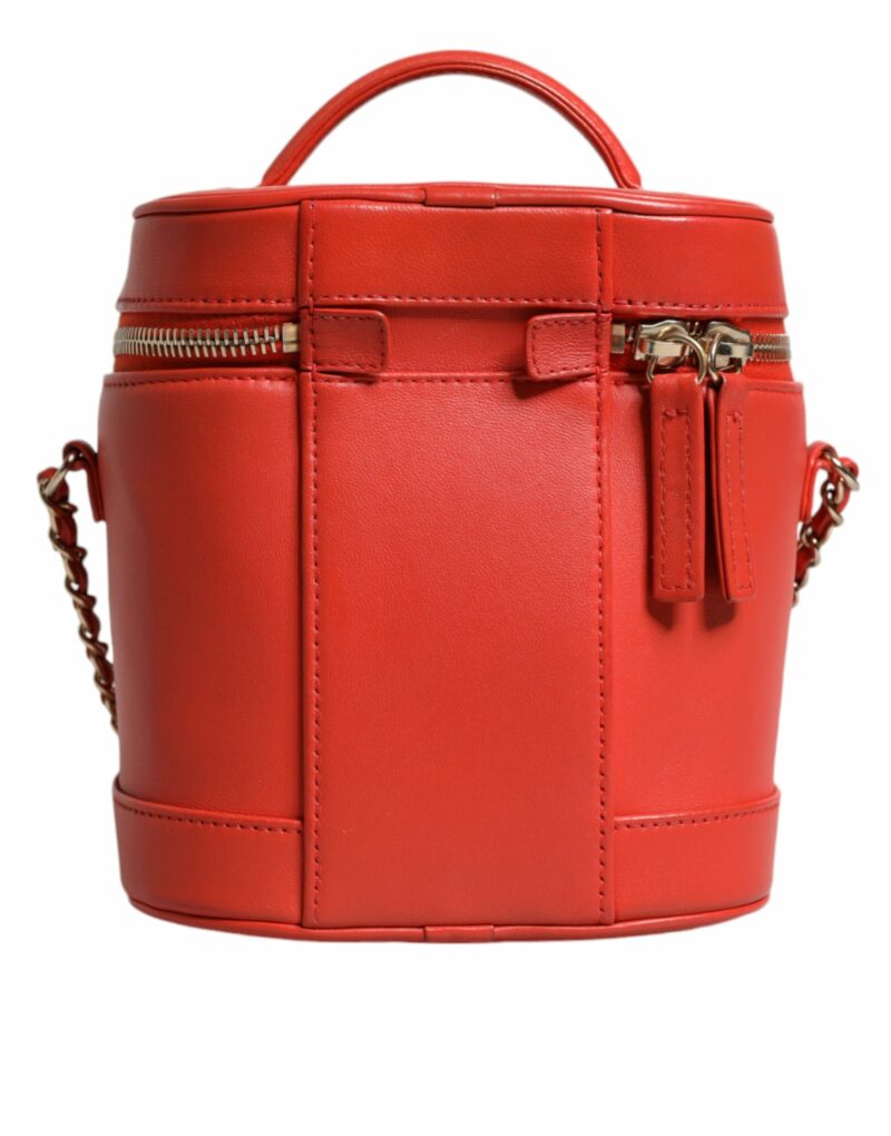 Chanel Orange Coco Mark Vanity Chain Shoulder Hand Purse - Image 4