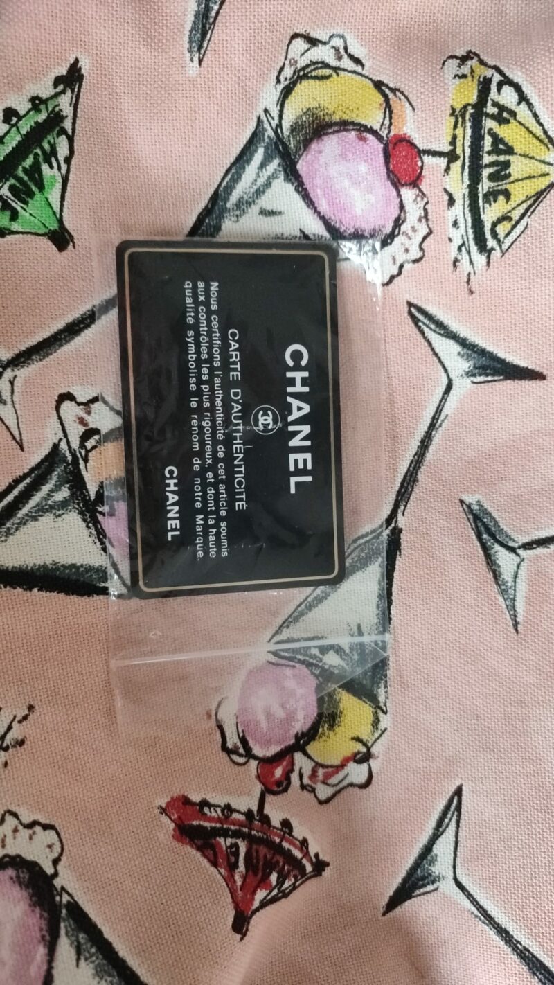 Chanel Pink Cruise Collection Parfait Canvas Printed Bag Purse - Image 7
