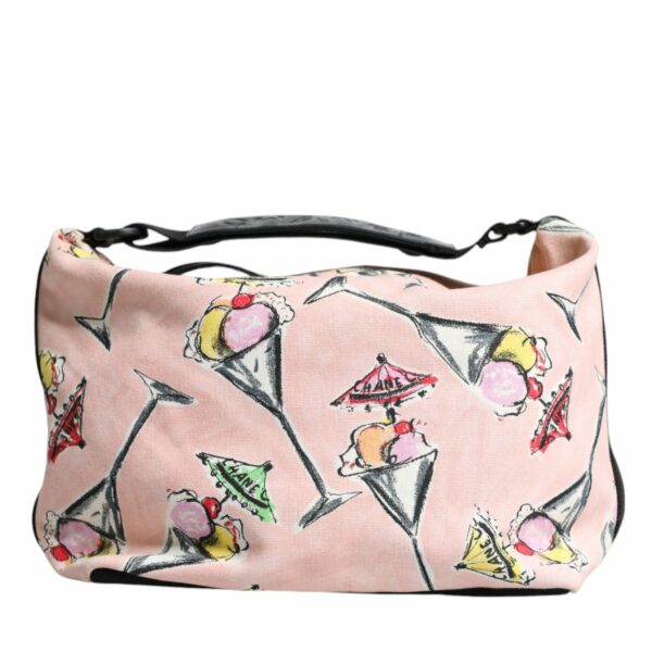 Chanel Pink Cruise Collection Parfait Canvas Printed Bag Purse