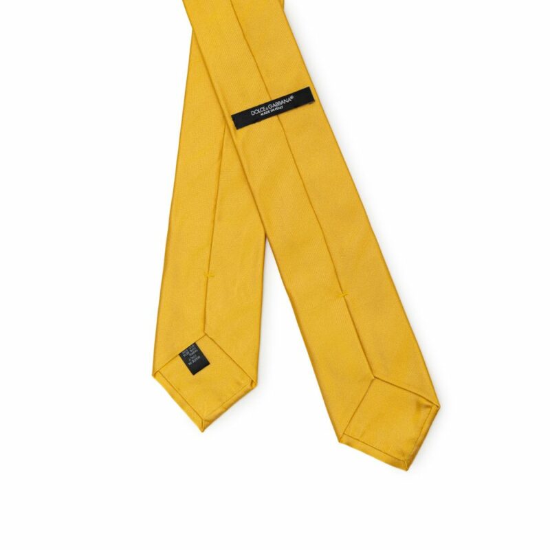 Dolce & Gabbana Gold Silk Ties & Bowty - Image 2