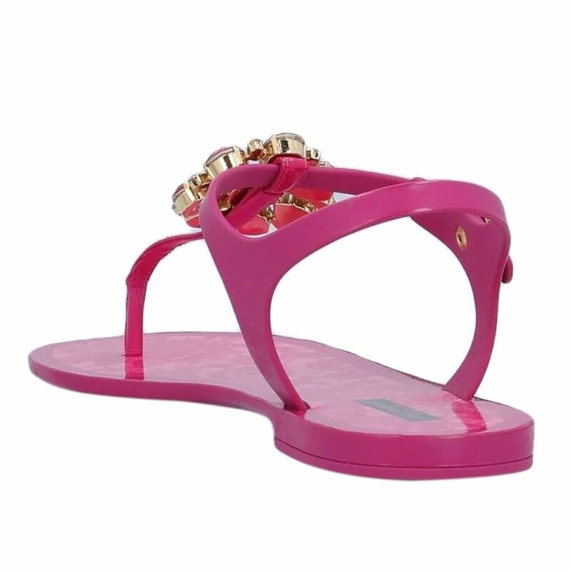 Dolce & Gabbana Fuchsia Cotton Sandal - Image 2