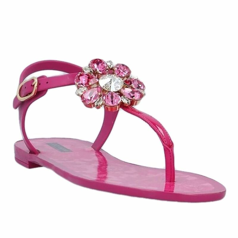 Dolce & Gabbana Fuchsia Cotton Sandal - Image 3