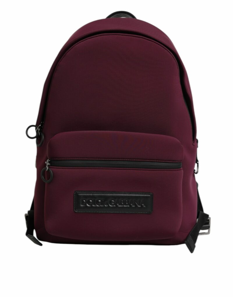 Dolce & Gabbana Burgundy Montreale Tecnico Textile Men Backpack Bag - Image 2