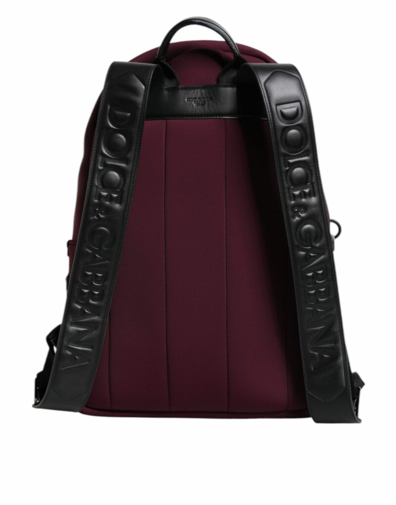 Dolce & Gabbana Burgundy Montreale Tecnico Textile Men Backpack Bag - Image 4