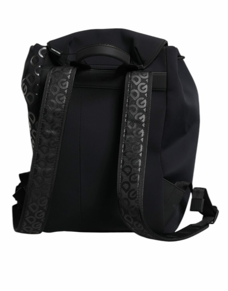 Dolce & Gabbana Black Neoprene Nylon DG Logo School Backpack Bag - Image 4