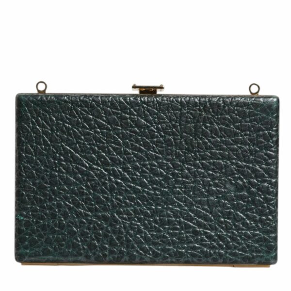 Dolce & Gabbana Black Leather Clutch Evening Crossbody Bag