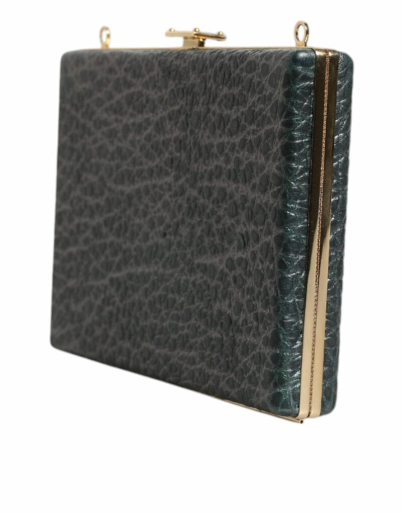 Dolce & Gabbana Black Leather Clutch Evening Crossbody Bag - Image 3