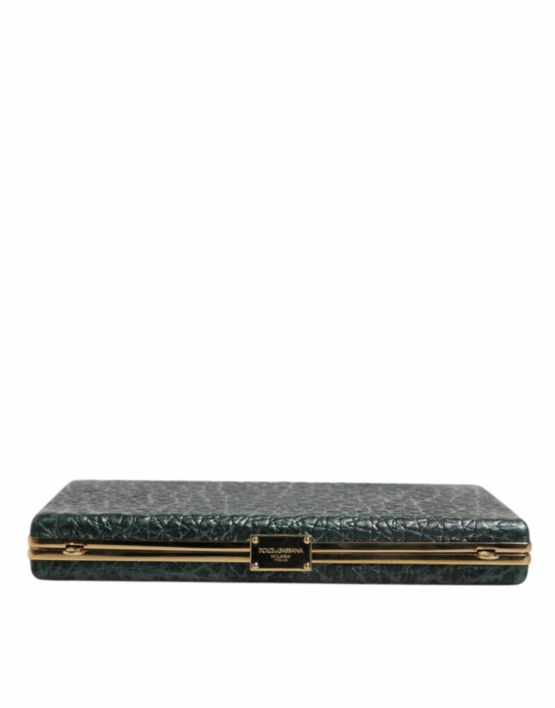 Dolce & Gabbana Black Leather Clutch Evening Crossbody Bag - Image 5