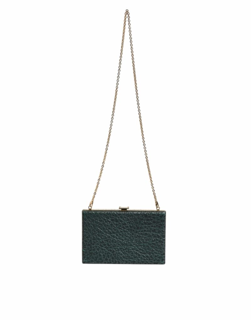 Dolce & Gabbana Black Leather Clutch Evening Crossbody Bag - Image 8