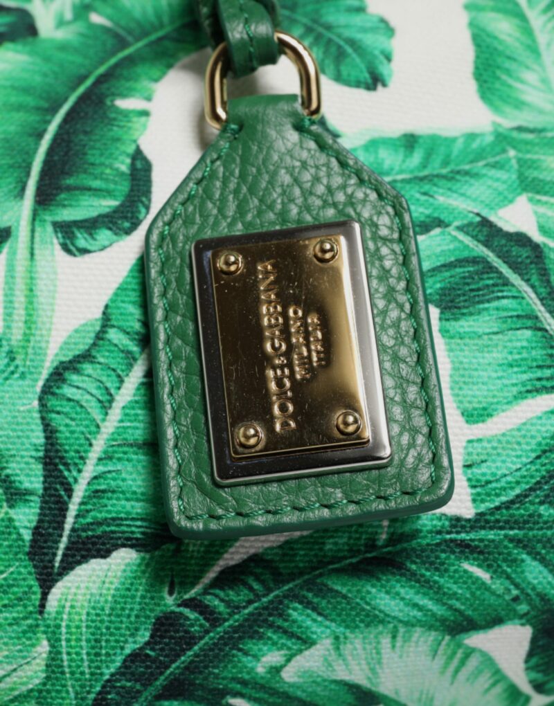 Dolce & Gabbana Green Canvas Botanical Garden Women Tote Bag - Image 3
