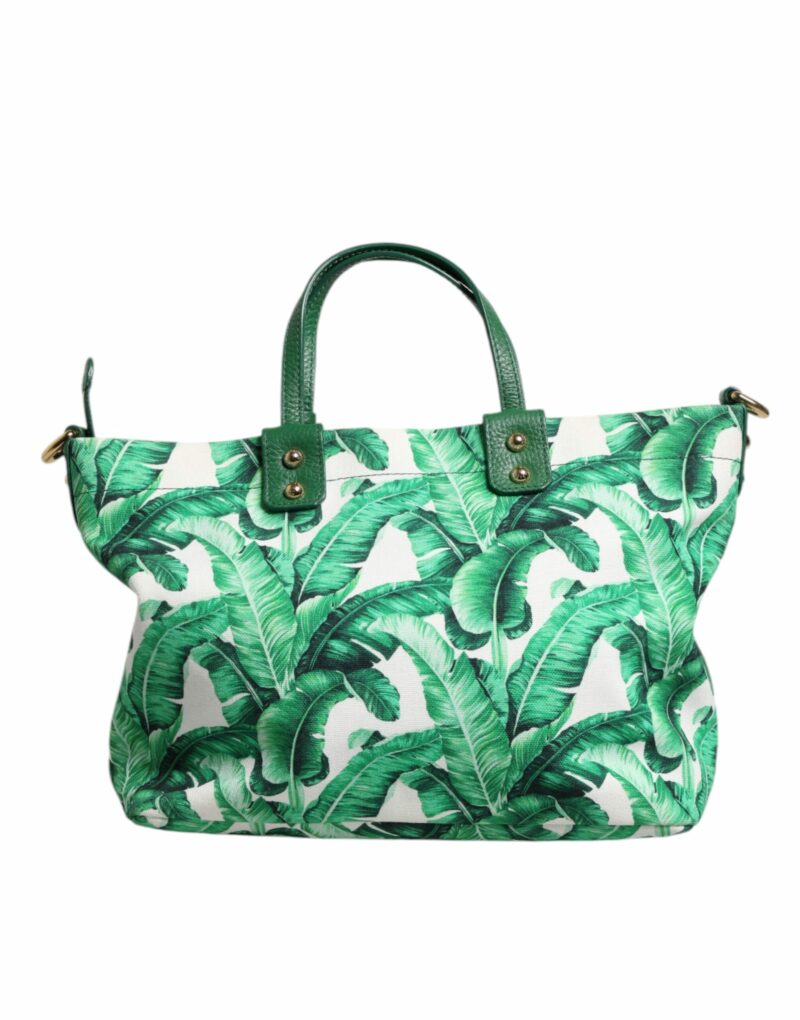 Dolce & Gabbana Green Canvas Botanical Garden Women Tote Bag - Image 5