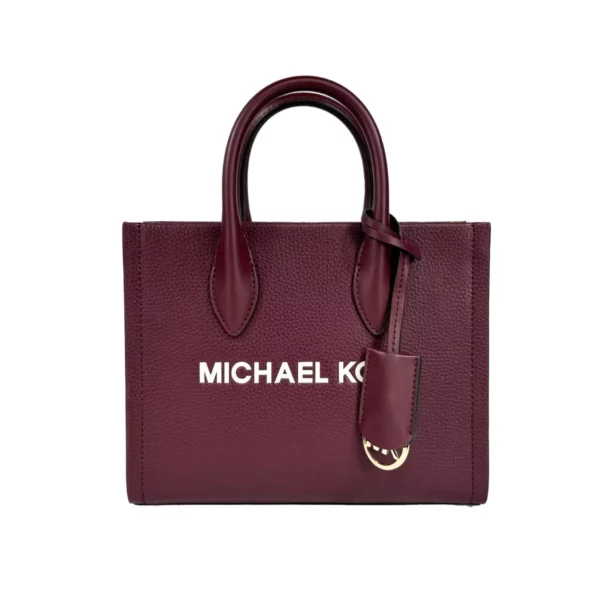 Michael Kors Mirella Small Top Zip Tote Bag Maroon