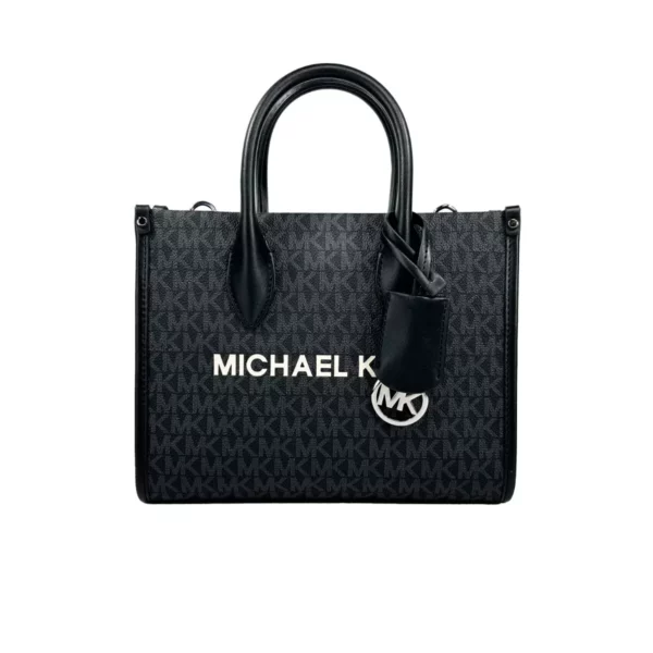 Michael Kors Mirella Signature Small Top Zip Tote Bag Black