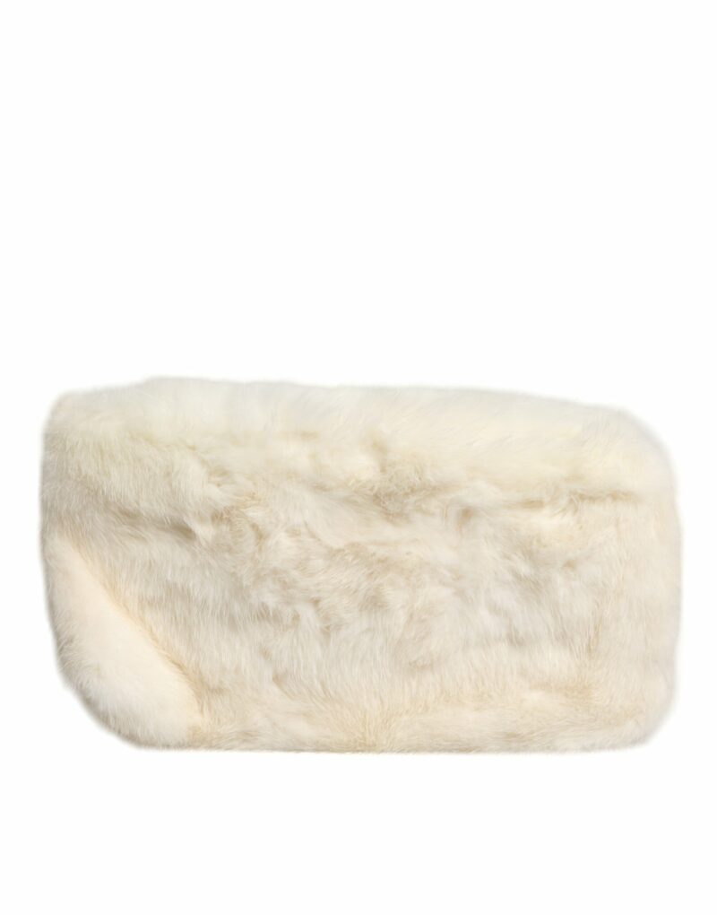 Dolce & Gabbana White Fur Handbag Clutch Purse Pouch Bag - Image 5