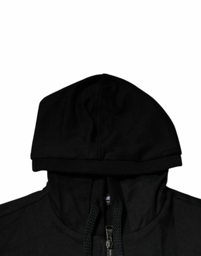 Dolce & Gabbana Black Logo Full Zip Hooded Sweatshirt Sweater - Image 6