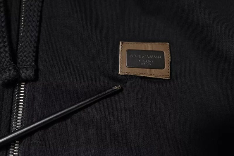 Dolce & Gabbana Black Logo Full Zip Hooded Sweatshirt Sweater - Image 8