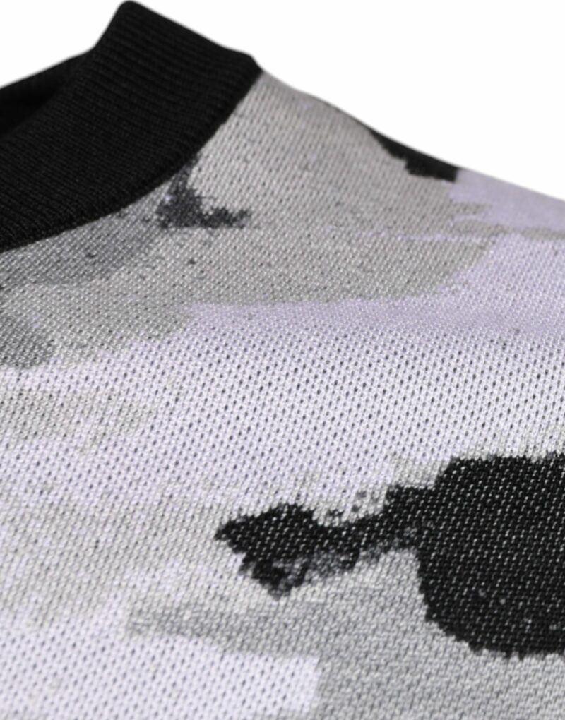 Dolce & Gabbana Multicolor Camouflage Crew Neck Men Pullover Sweater - Image 4
