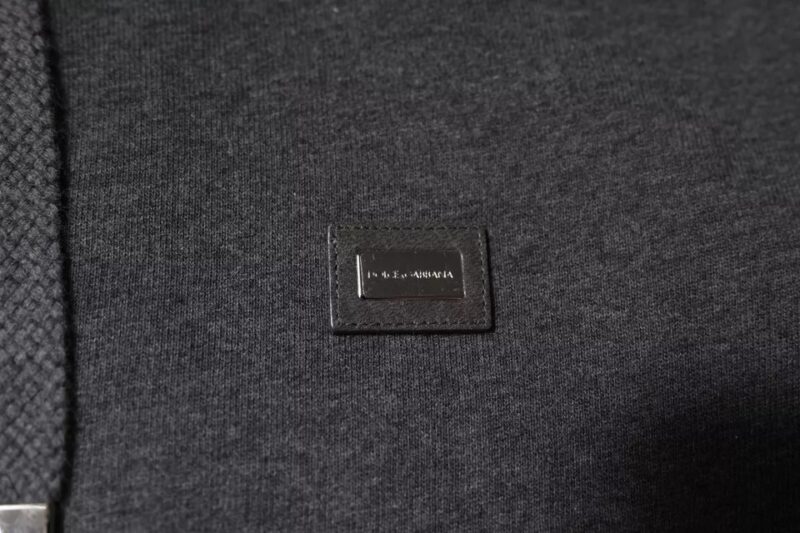 Dolce & Gabbana Gray Logo Full Zip Hooded Sweatshirt Sweater - Image 7