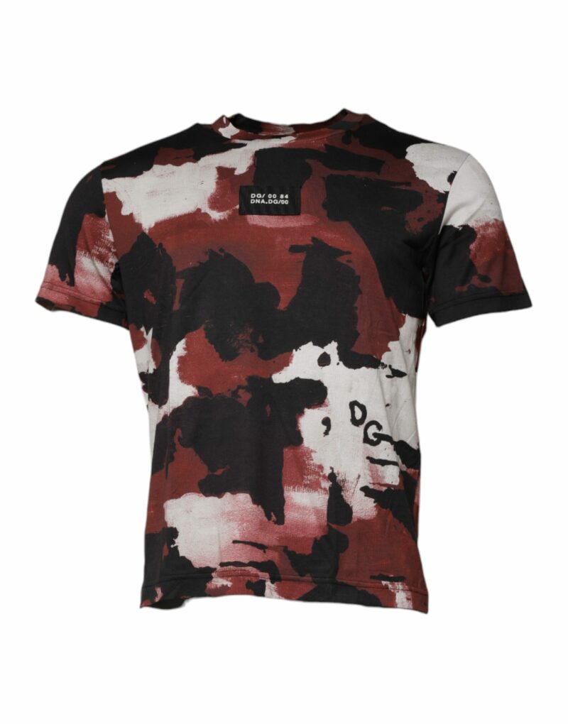 Dolce & Gabbana Multicolor Camouflage Crew Neck T-shirt - Image 3