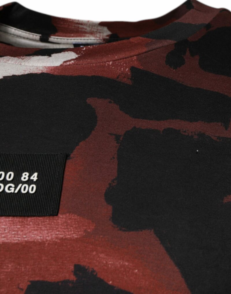 Dolce & Gabbana Multicolor Camouflage Crew Neck T-shirt - Image 4