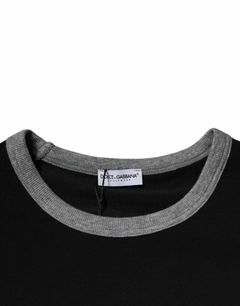 Dolce & Gabbana Black Cotton DG Sport Crew Neck T-shirt - Image 5
