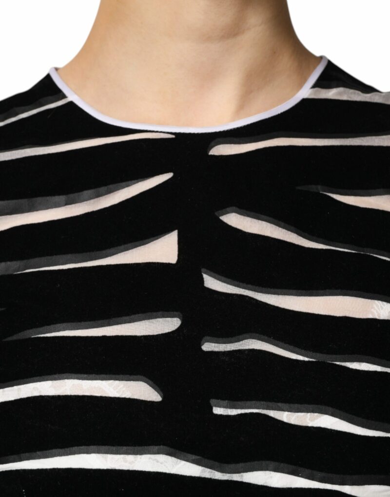 Dolce & Gabbana Black White Zebra A-line Sheath Mini Dress - Image 5