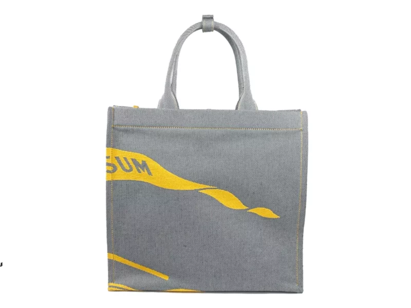 Burberry EKD Canvas Tote Bag With Coin Pouch Sunflower Gray - Image 4