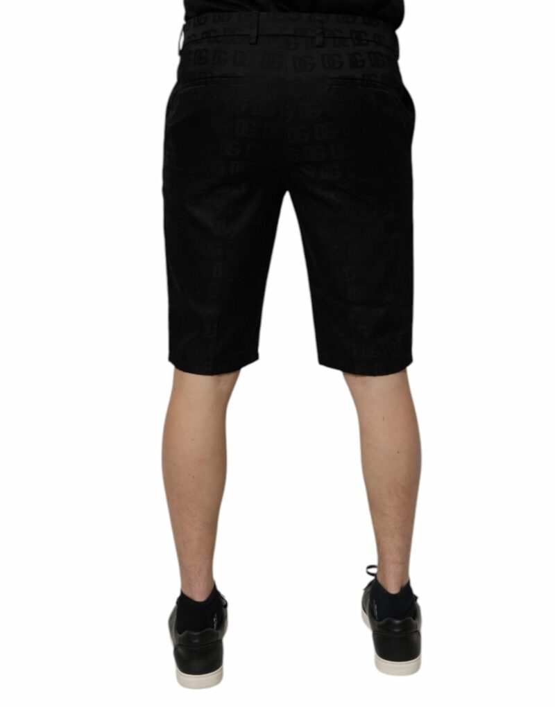 Dolce & Gabbana Black Cotton Casual Mid Waist Chino Shorts - Image 4