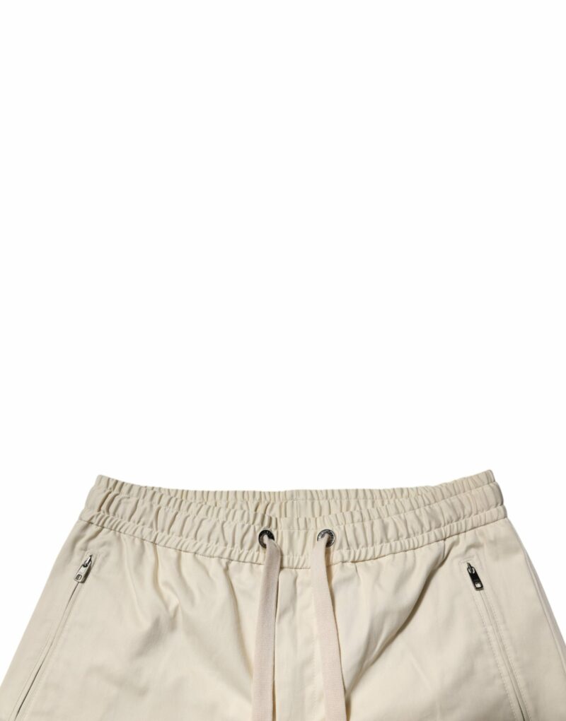 Dolce & Gabbana Off White Cotton Stretch Men Bermuda Shorts - Image 5