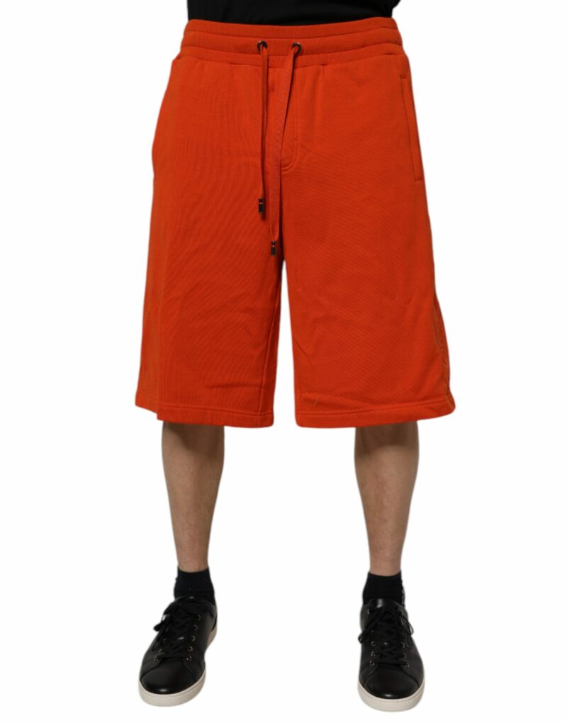 Dolce & Gabbana Red Cotton Blend Mid Waist Men Bermuda Shorts - Image 2
