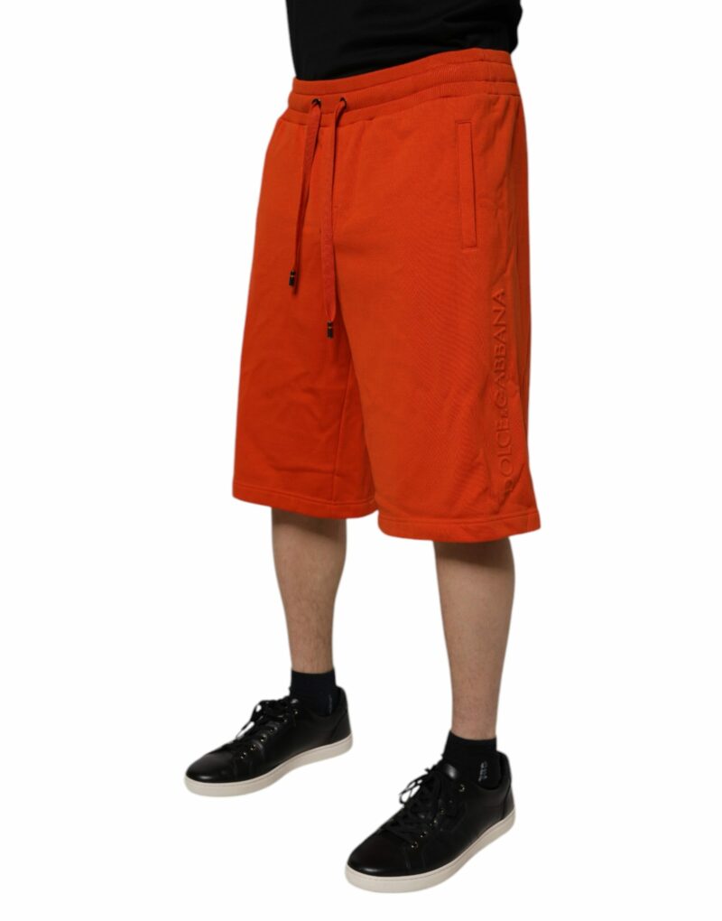 Dolce & Gabbana Red Cotton Blend Mid Waist Men Bermuda Shorts - Image 3
