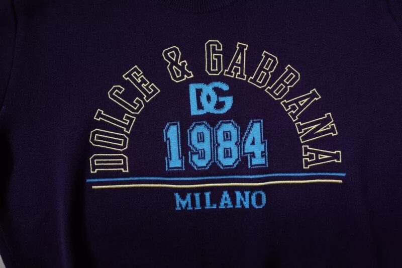 Dolce & Gabbana Blue 1984 Milano CrewNeck Sweatshirt Sweater - Image 5