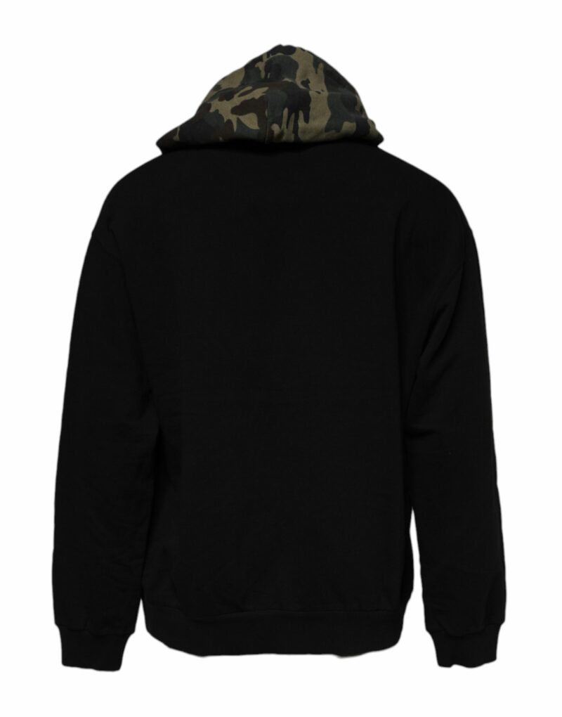 Dolce & Gabbana Black Camouflage Hooded Sweatshirt Sweater - Image 4