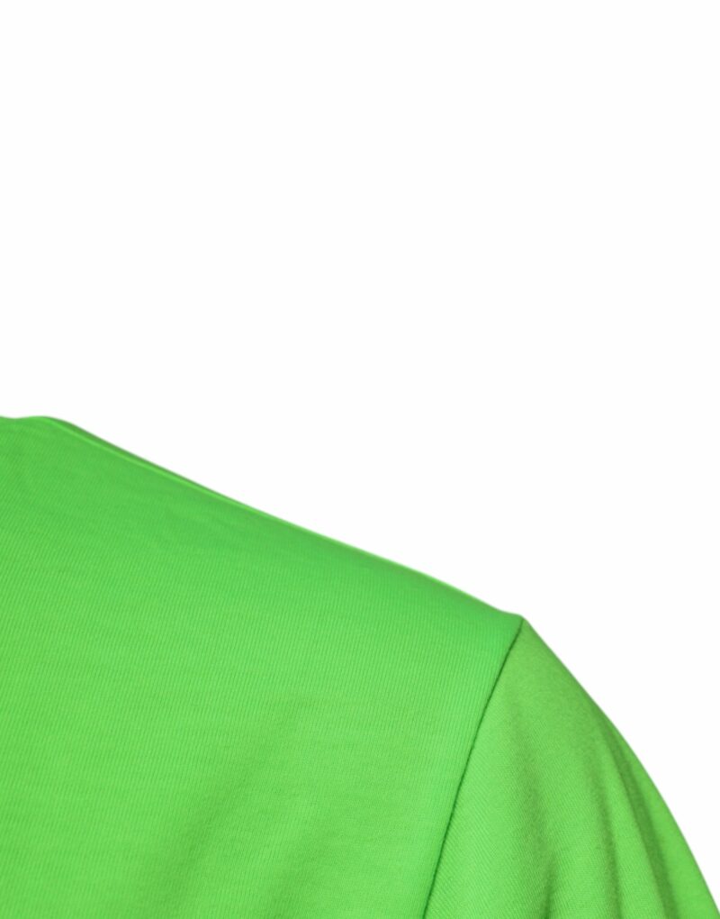 Dolce & Gabbana Green Logo Polyester Crew Neck T-shirt - Image 4