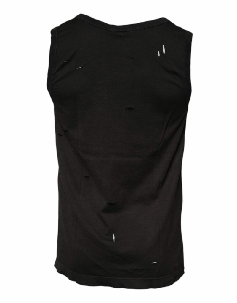 Dolce & Gabbana Black Sleeveless Round Neck Tank T-shirt - Image 3